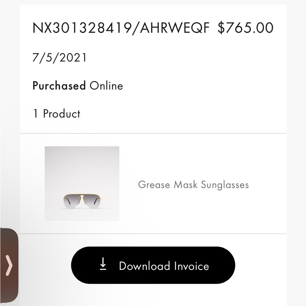 Louis Vuitton Gold Frame Rimless Gradient Sunglasses with Monogramed Lenses - Picture 11 of 11